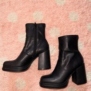 Steve Madden Black Heeled Ankle Boots